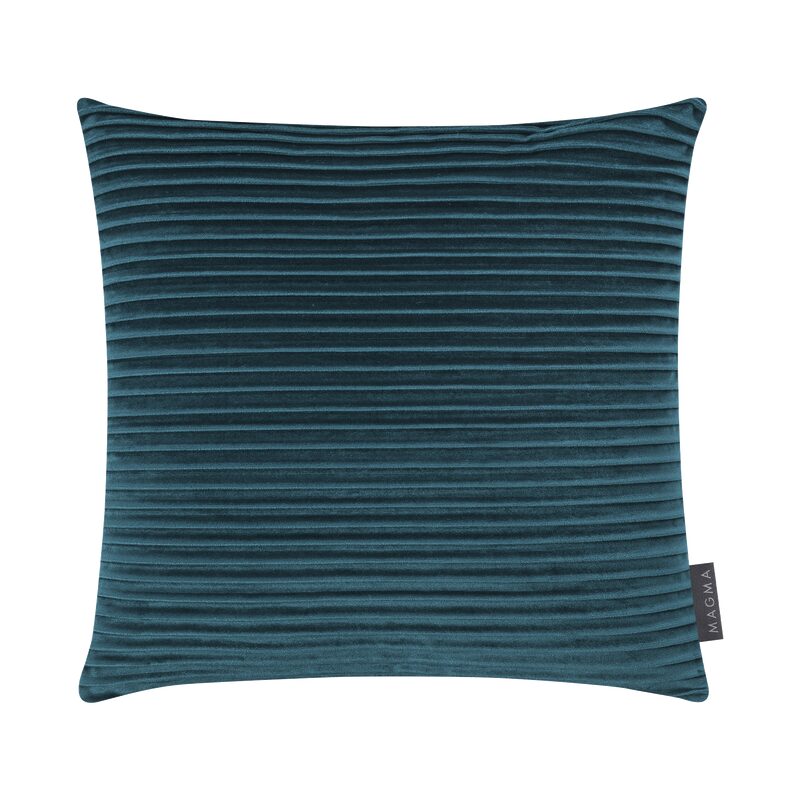 Housse de coussin SELINA coloris bleu pétrole 40 x 40 cm
