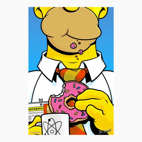 Blue Shaker Affiche HOMER 30 x 40 cm