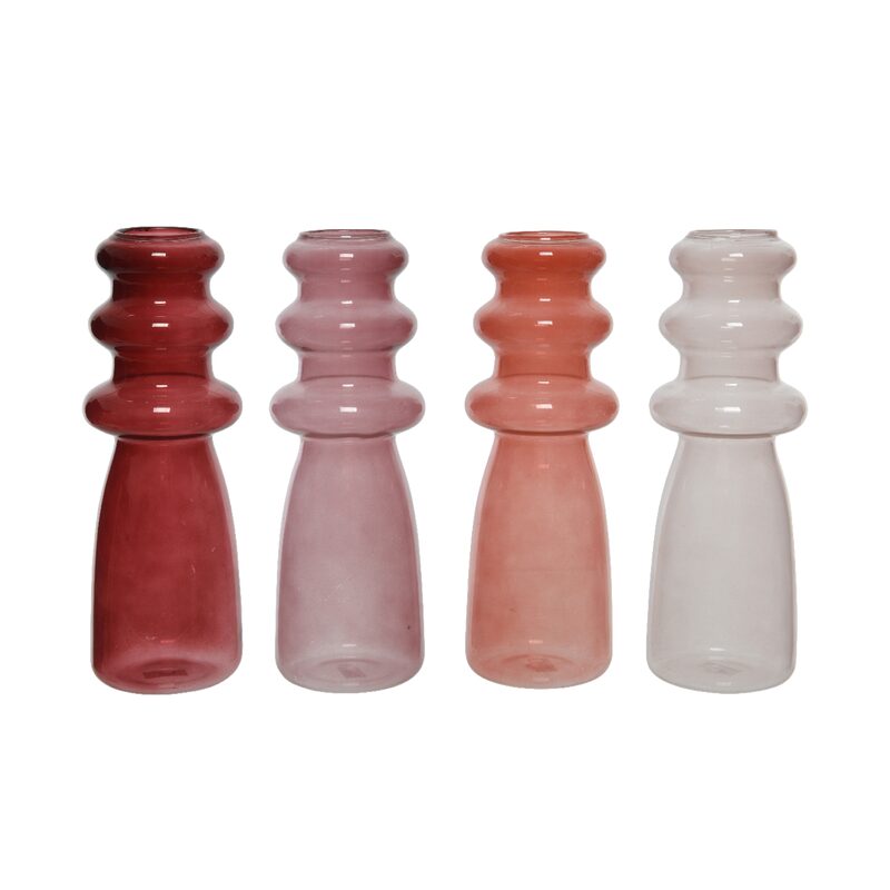 Vase SALEN coloris rose tendre - rose vintage - rose baie - terre cuite