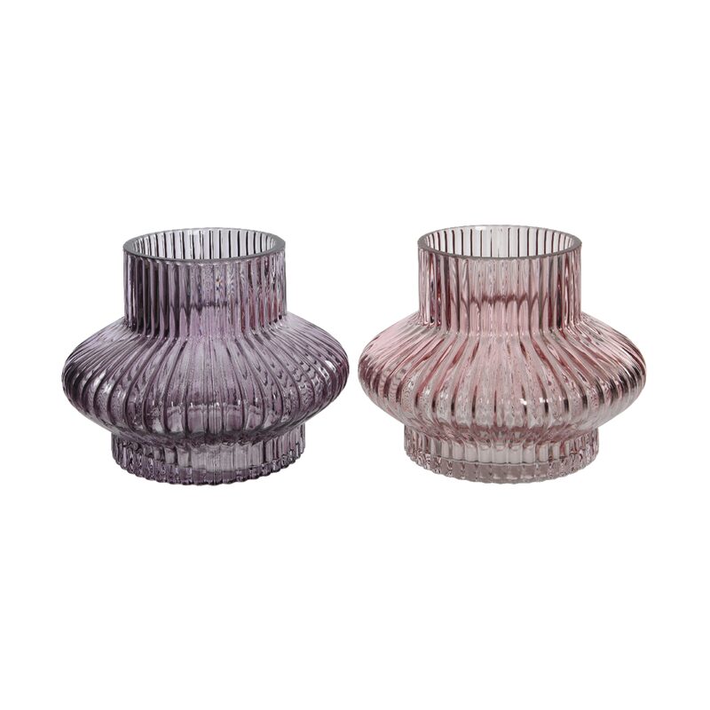 Vase DARLINGTON coloris rose tendre - rose vintage