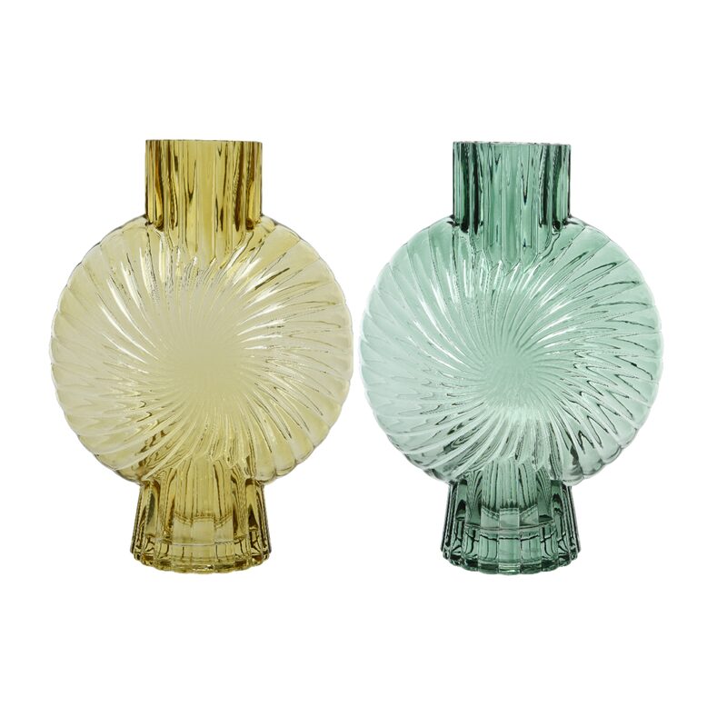 Vase BRENNA L coloris Jaune, Vert