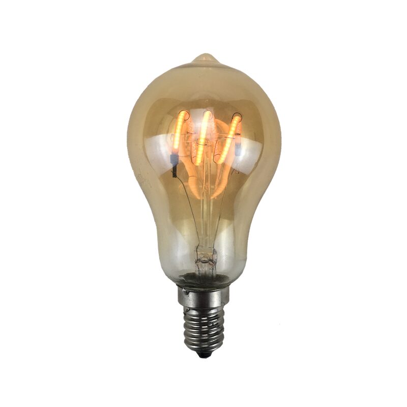 Ampoule GLOBE AMBRE FILAMENT LED 25W E14 coloris jaune 9,6 x 4,8 cm