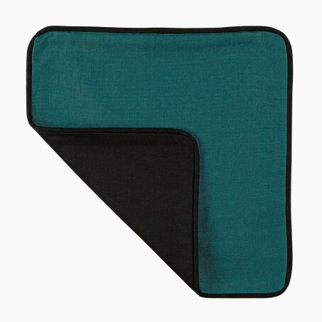 Housse de coussin APONI coloris vert noir 40 x 40 cm