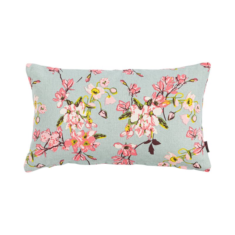 Coussin BLOSSOM coloris bleu ciel 30 x 50 cm