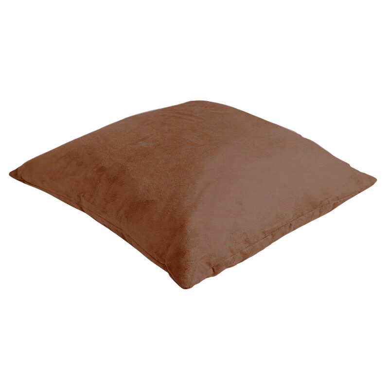 Coussin VELVET coloris tabac 45 x 45 cm