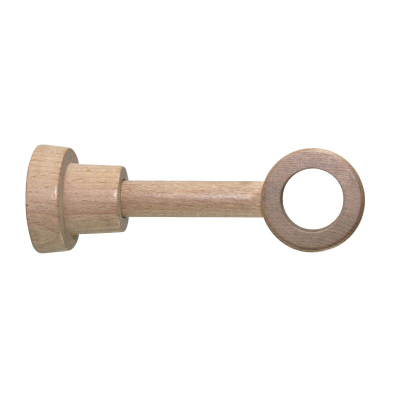 Support barre à rideau JURA coloris naturel diamètre barre 2,8 cm longueur 13,5 cm