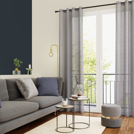 Voilage TAO coloris anthracite 140 x 240 cm