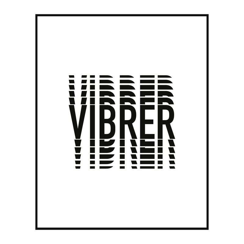 Tableau VIBRER coloris noir et blanc