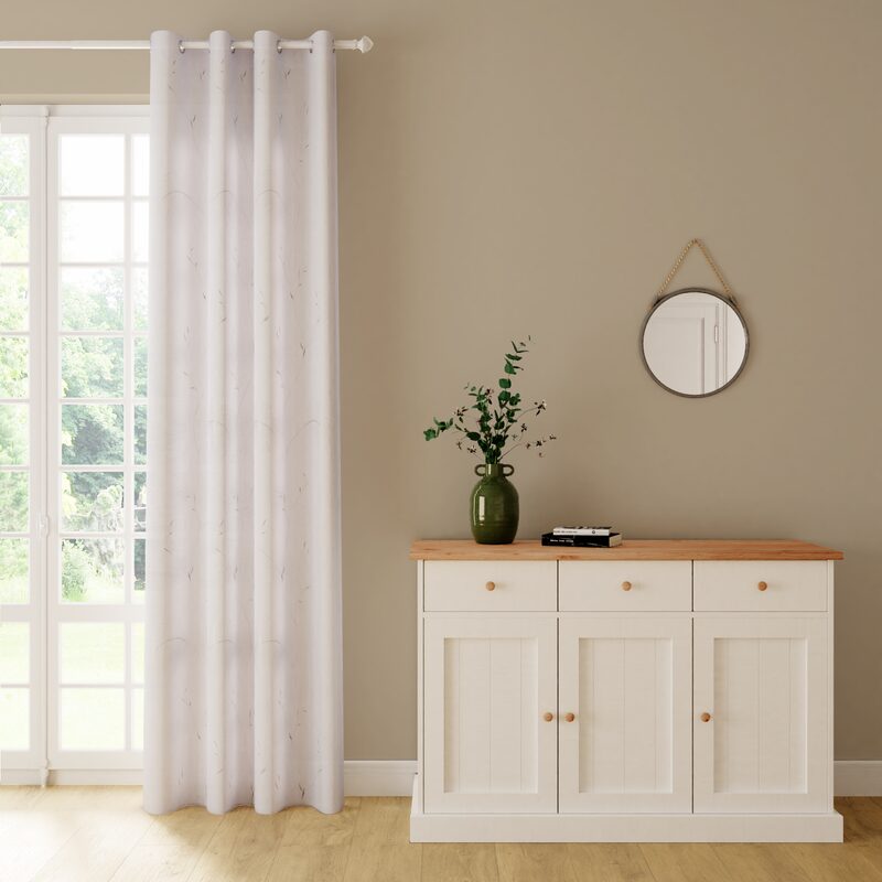 Voilage DARNIA coloris gris perle 140 x 240 cm