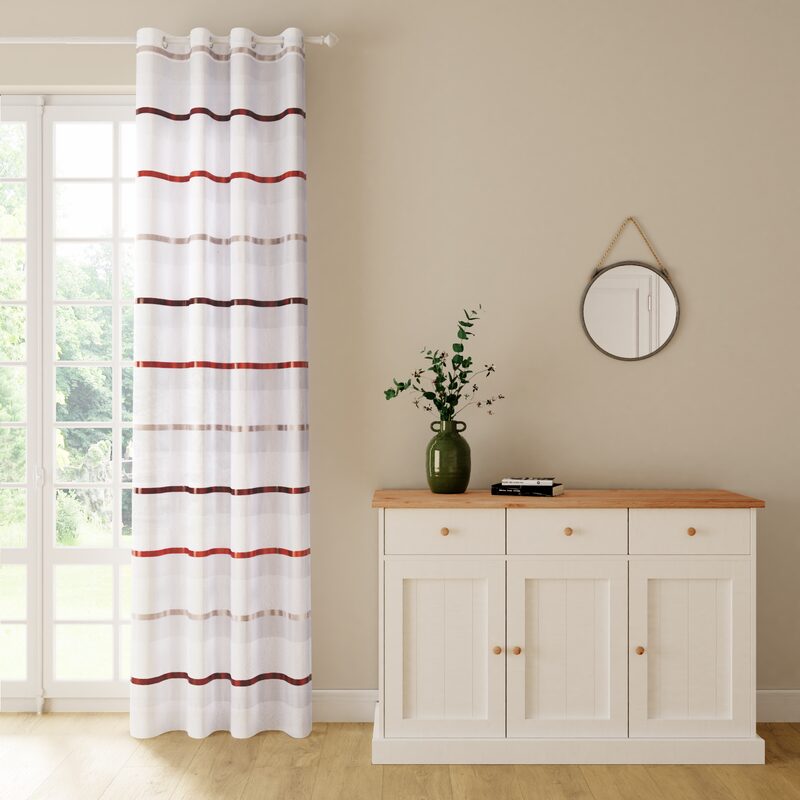 Voilage GALEA coloris brique 140 x 240 cm
