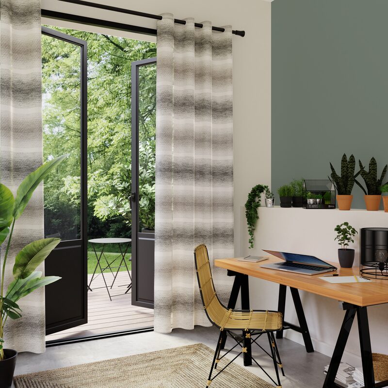 Voilage KAPA coloris gris 140 x 240 cm