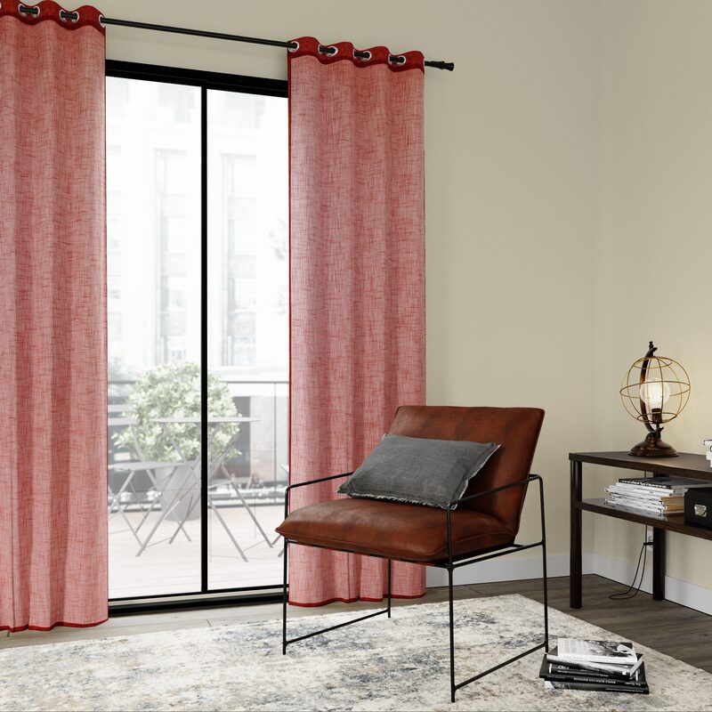 Voilage IOS coloris poterie 140 x 240 cm