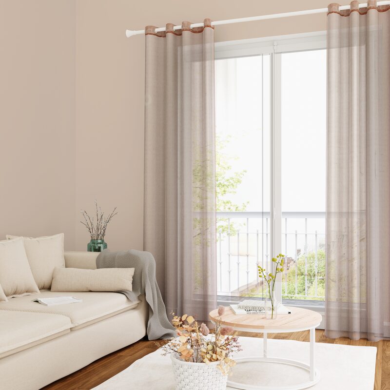 Voilage COOPER coloris cuivre 140 x 260 cm