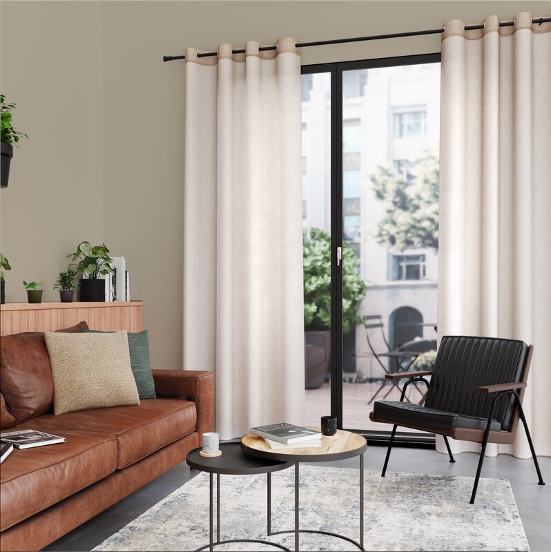 Voilage LOOM coloris lin 140 x 240 cm