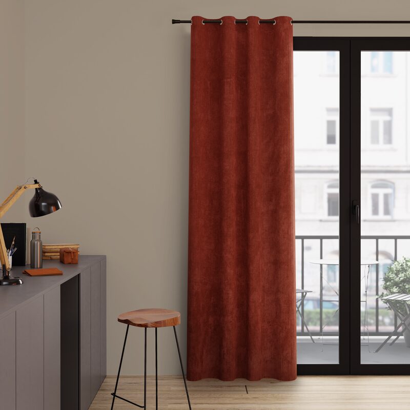 Rideau GATIEN coloris rouille 140 x 260 cm