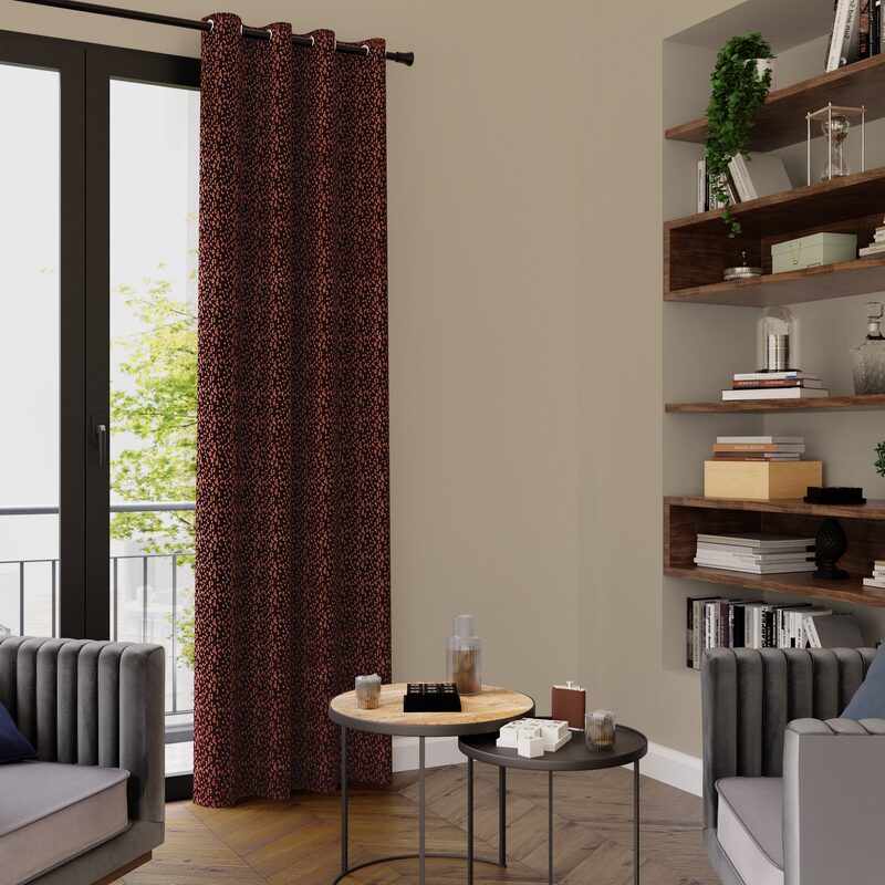 Rideau AROY coloris chocolat 140 x 260 cm