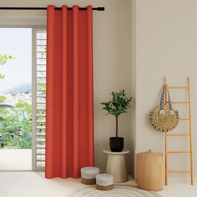 Rideau MARENGA coloris terre de sienne 140 x 260 cm