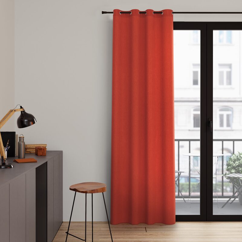Rideau SITIA coloris terre de sienne 140 x 260 cm