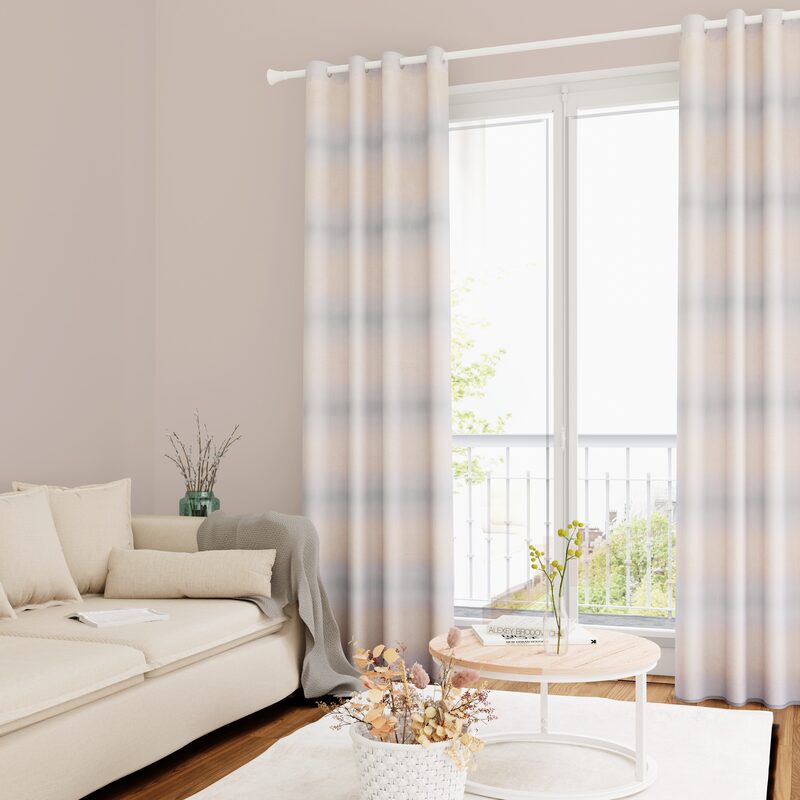 Rideau SAINA coloris rose pâle 140 x 260 cm