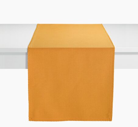 WINKLER Chemin de table DELIA jaune safran 45 x 170 cm
