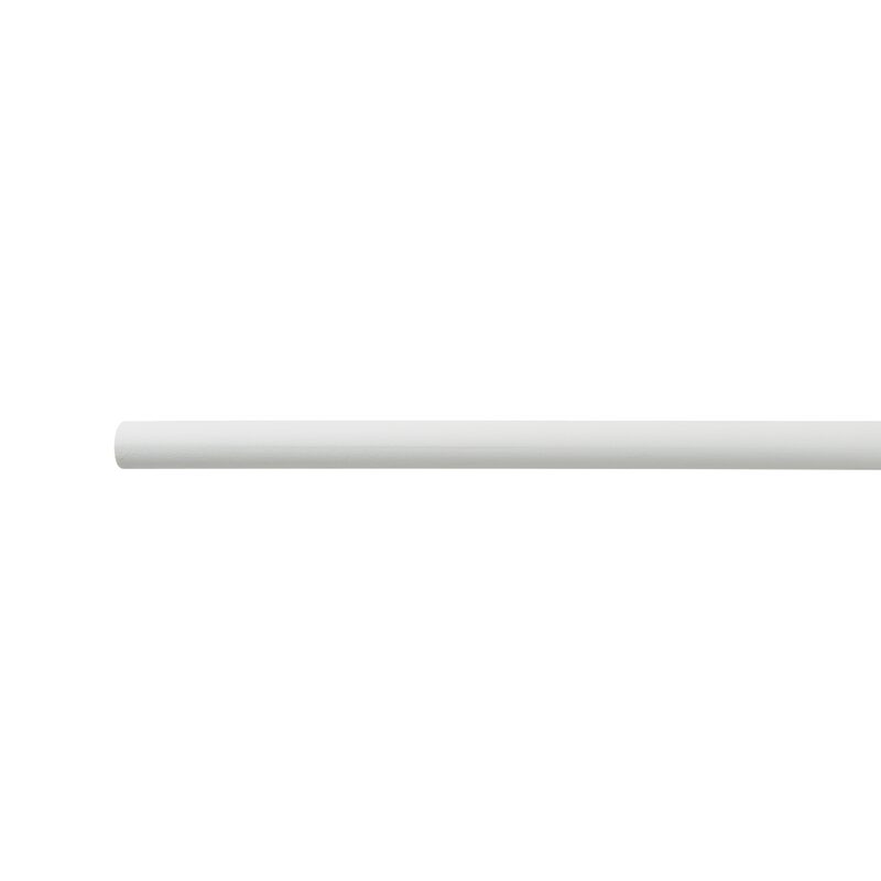 Barre à rideau JURA coloris blanc diamètre barre 2,8 cm longueur 150 cm
