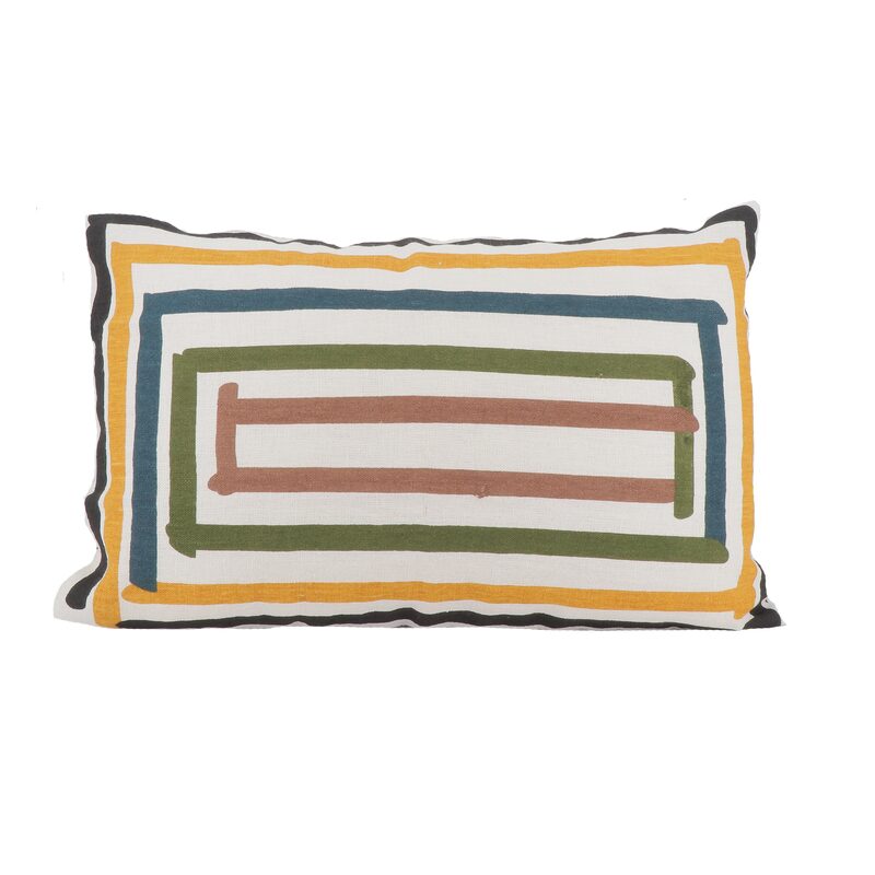 Housse de coussin PARO coloris safran 40 x 60 cm