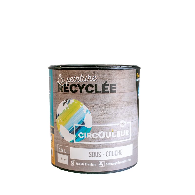 Peinture SOUS COUCHE RECYCLÉE Acrylique blanc Mat 0,5 L