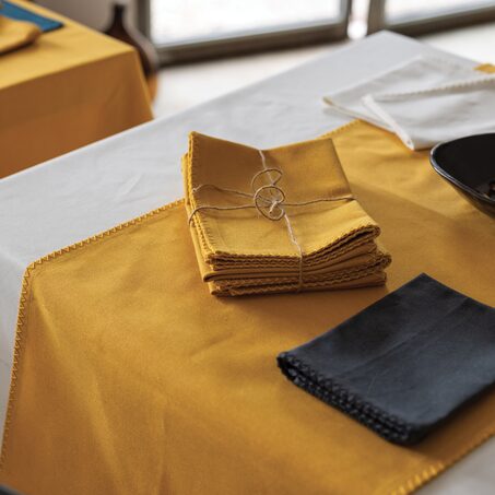 Set de table DELIA coloris jaune safran