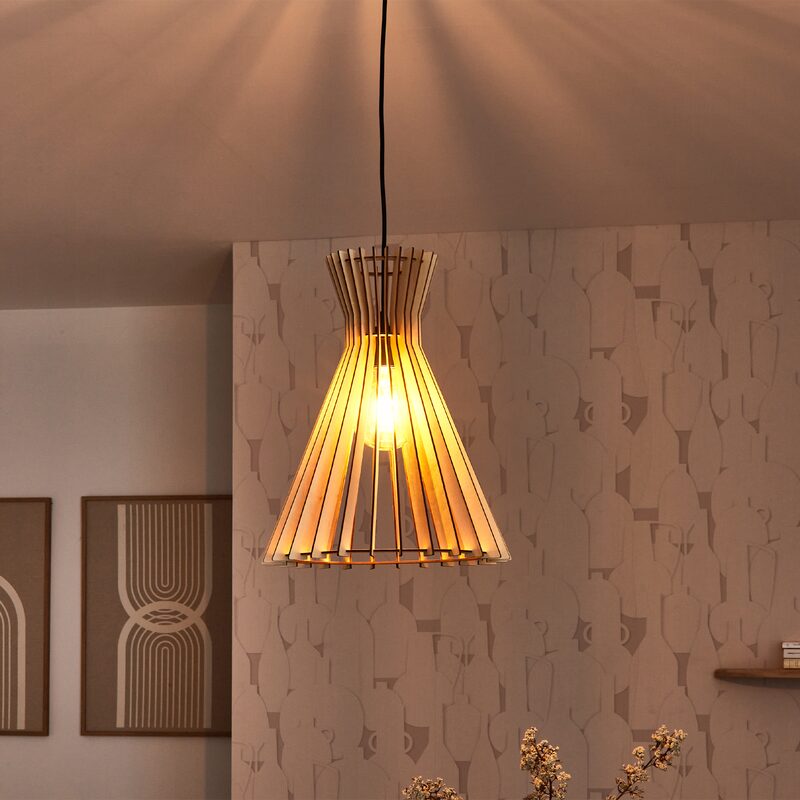 Suspension GROA coloris bois clair 41,4 x 34 cm