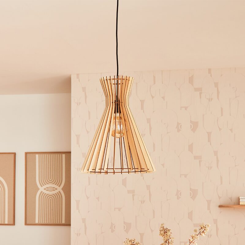 Suspension GROA coloris bois clair 41,4 x 34 cm