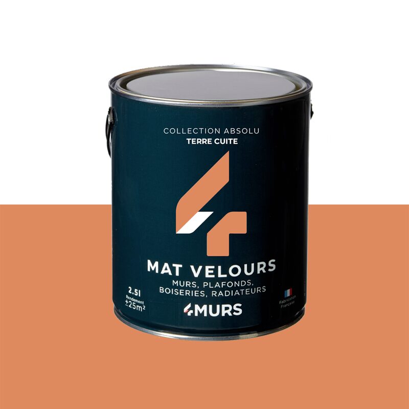 Peinture ABSOLU Acrylique terre cuite Mat 2,5 L