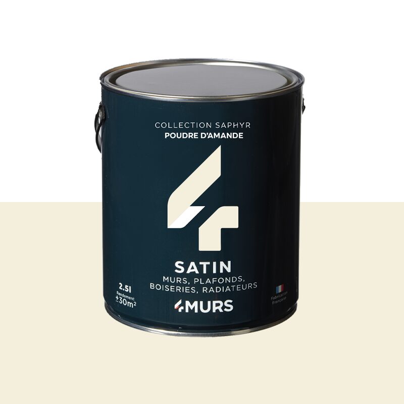 Peinture SAPHYR Alkyde poudre d'amande Satiné 2,5 L