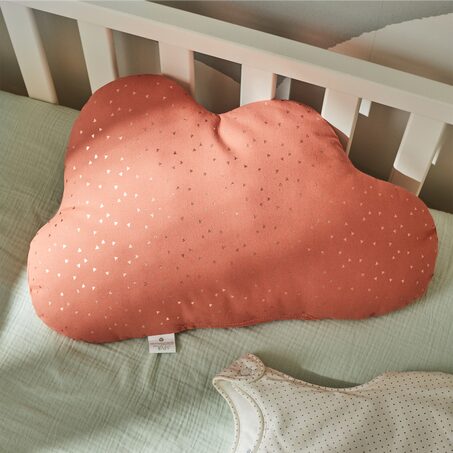 Coussin BABY CLOUD coloris terracotta 28 x 45 cm