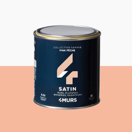 Saphyr Peinture Peinture Pink pêche Satiné 0,5 L