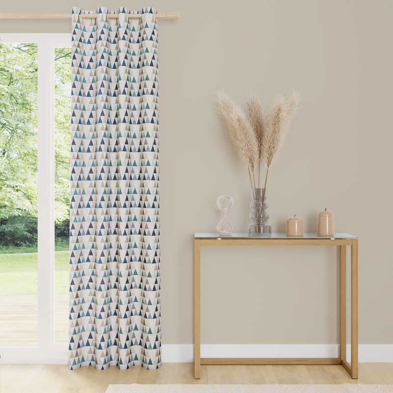 Rideau NILS coloris bleu turquin 140 x 250 cm