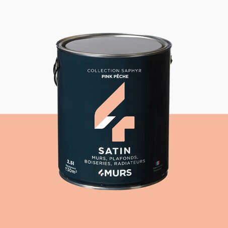 Peinture SAPHYR Alkyde Pink pêche Satiné 2,5 L