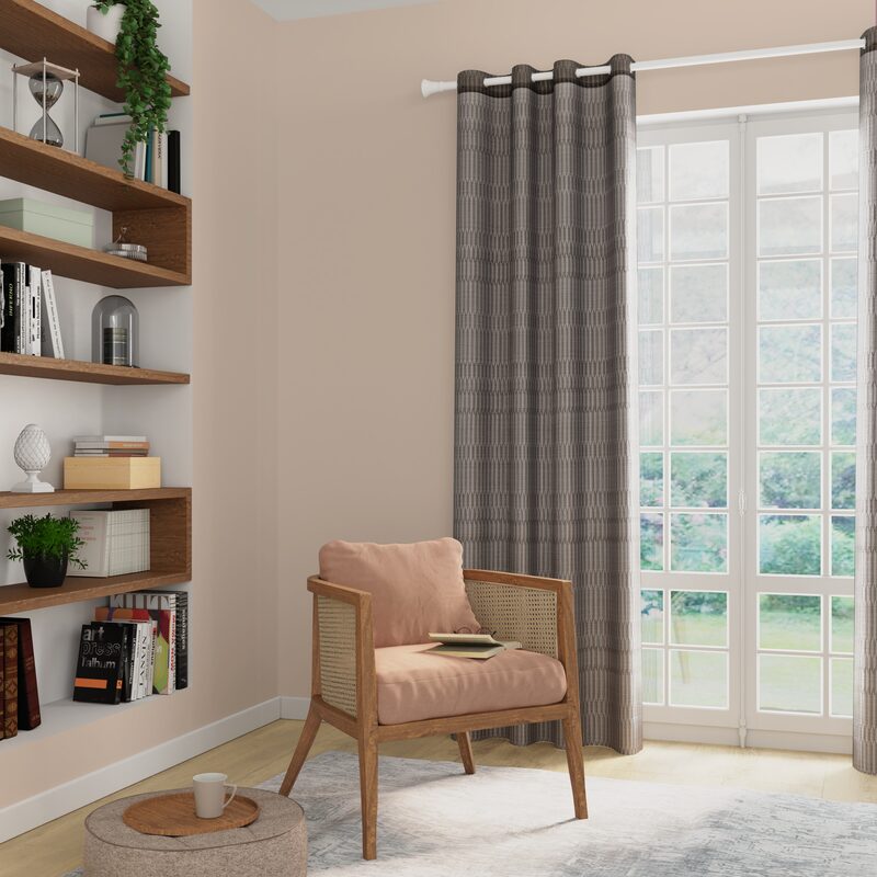 Rideau SCOTTY coloris gris 140 x 250 cm
