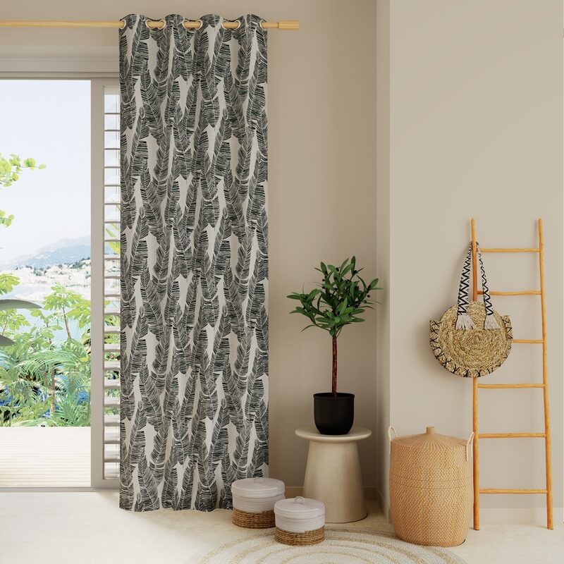 Rideau FIGA coloris gris bleu 140 x 260 cm