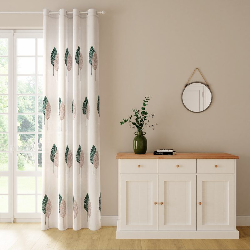 Voilage NARNIA coloris bleu turquoise 140 x 250 cm