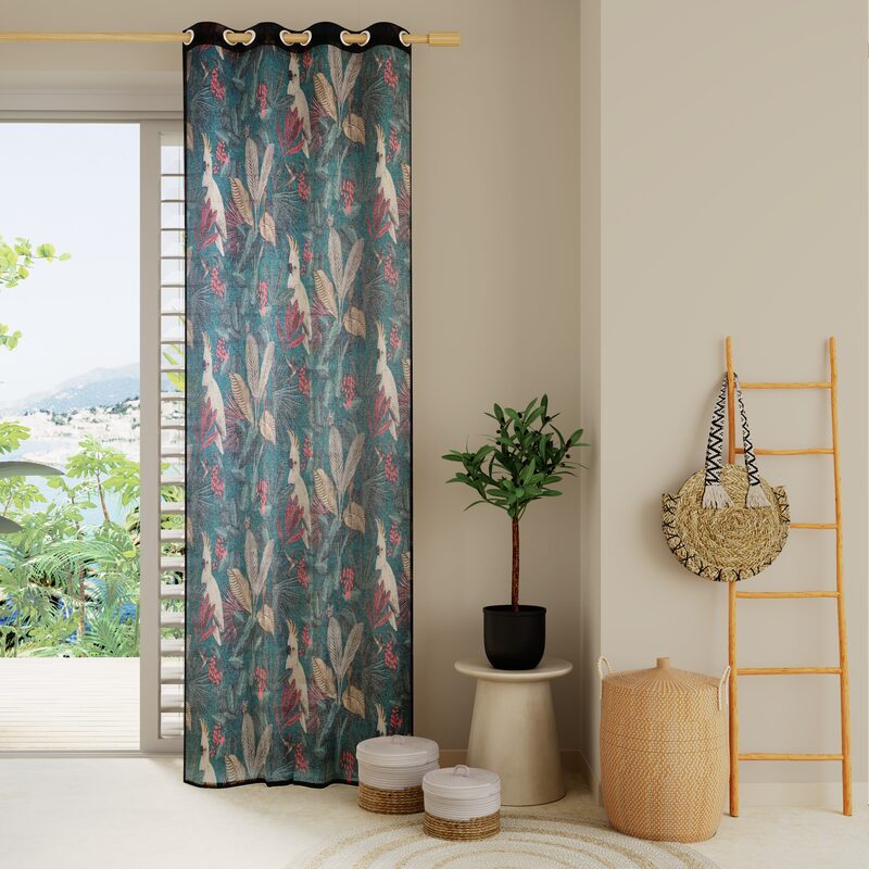 Voilage WAYAGA coloris vert 140 x 250 cm
