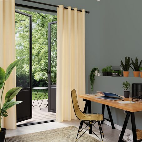 Rideau MARENGA coloris sable 140 x 260 cm