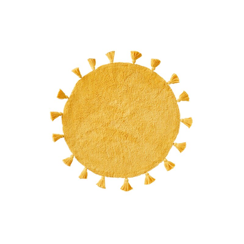 Tapis SUNSHINE coloris jaune soleil 80 cm