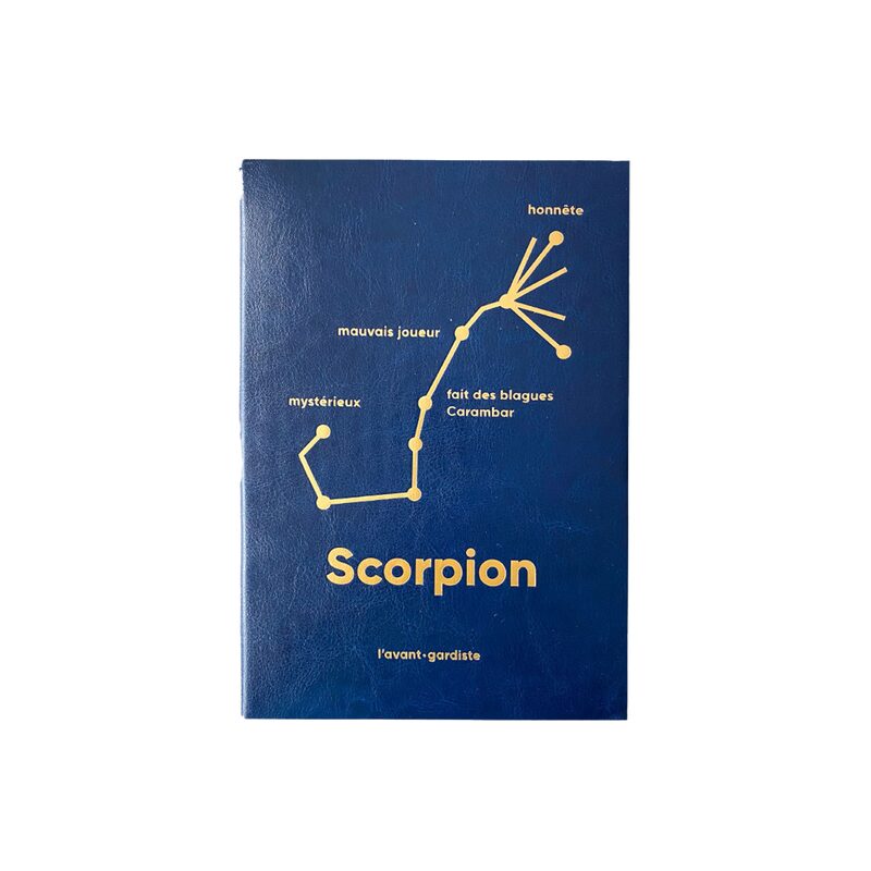 Carnet ASTRO SCORPION coloris bleu