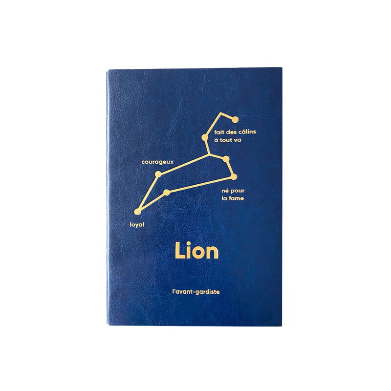 Carnet ASTRO LION coloris bleu