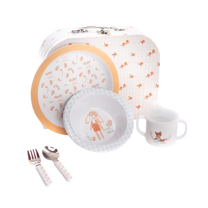 Set repas MARTIN coloris orange