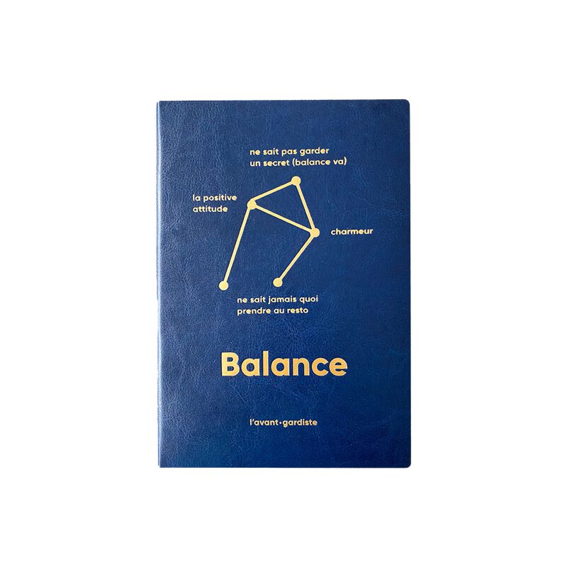 Carnet ASTRO BALANCE coloris bleu