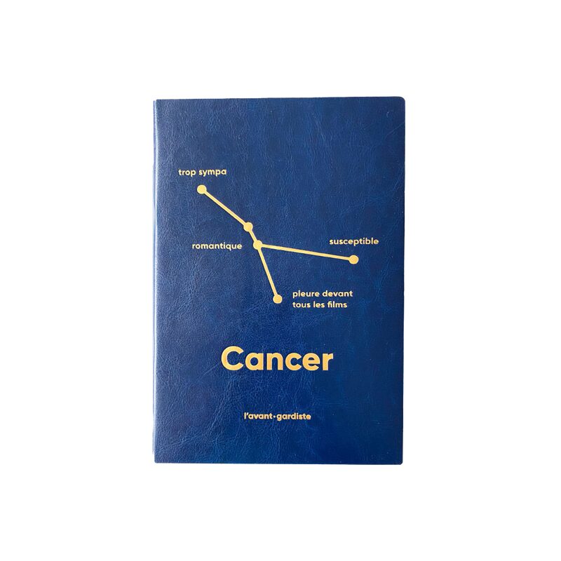 Carnet ASTRO CANCER coloris bleu