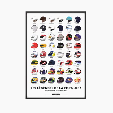 Sport à l' Affiche LES LEGENDES DE LA F1 40 x 60 cm