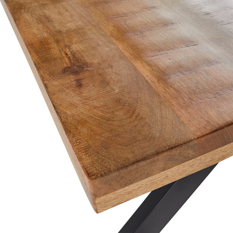 Table de salle à manger KHAN coloris naturel 180 x 100 cm