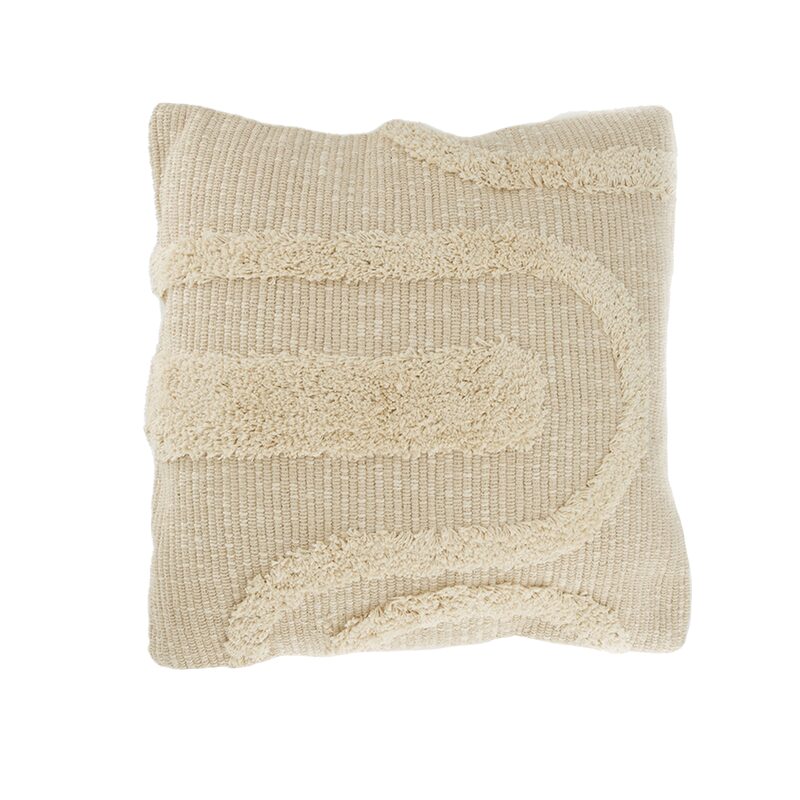 Coussin TIKIA coloris ivoire 45 x 45 cm